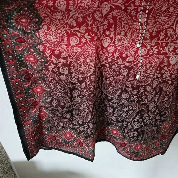 Indian Art to wear Poncho Dress Kaftan One Size Colorful Flowy Lightweight Summe - Picture 3 of 13